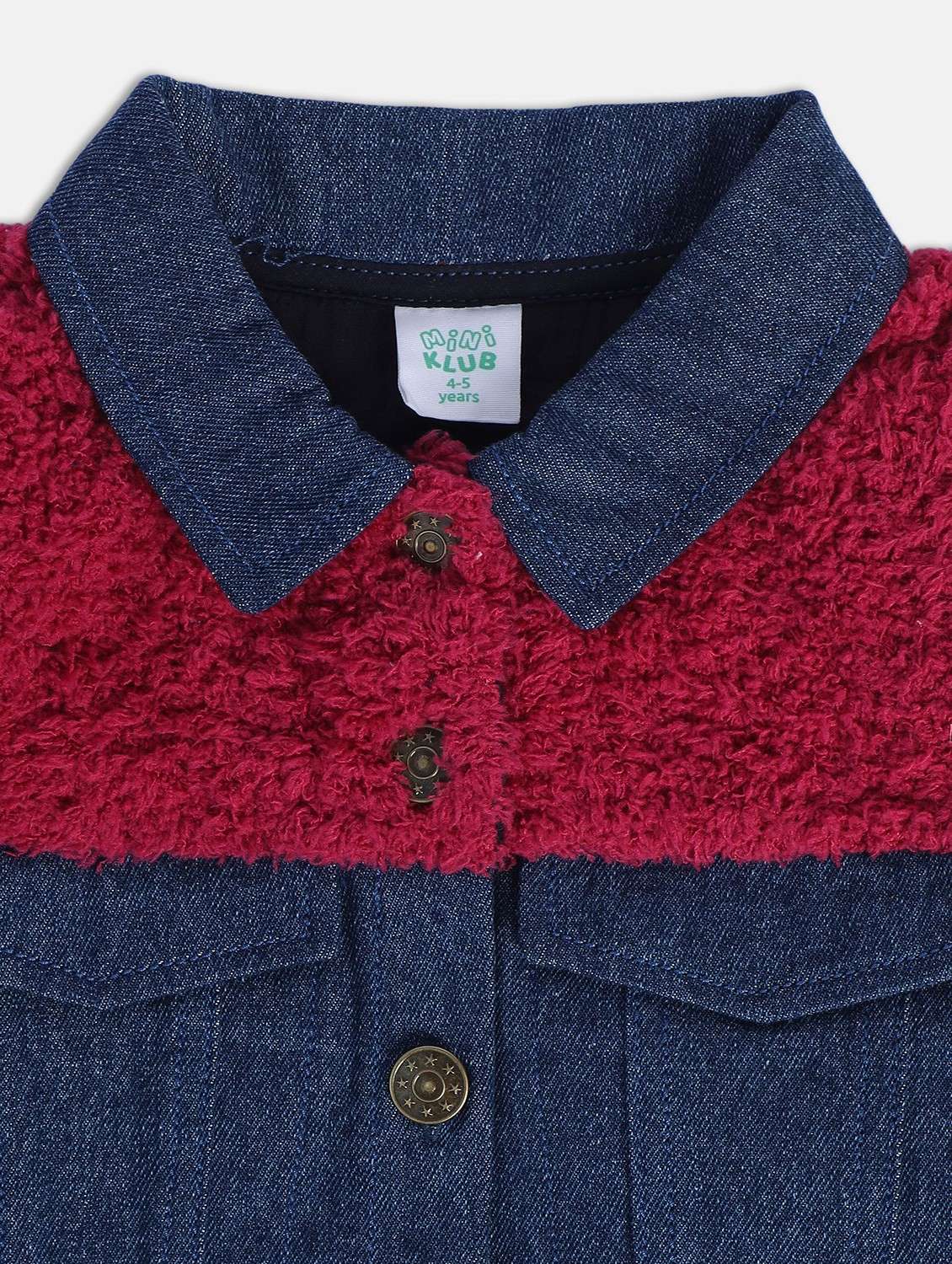 girls color block detailed jacket - 21620248 - Standard Image - 2