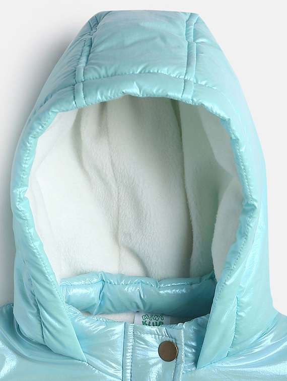 girls solid hooded jacket - 21620274 - Standard Image - 2