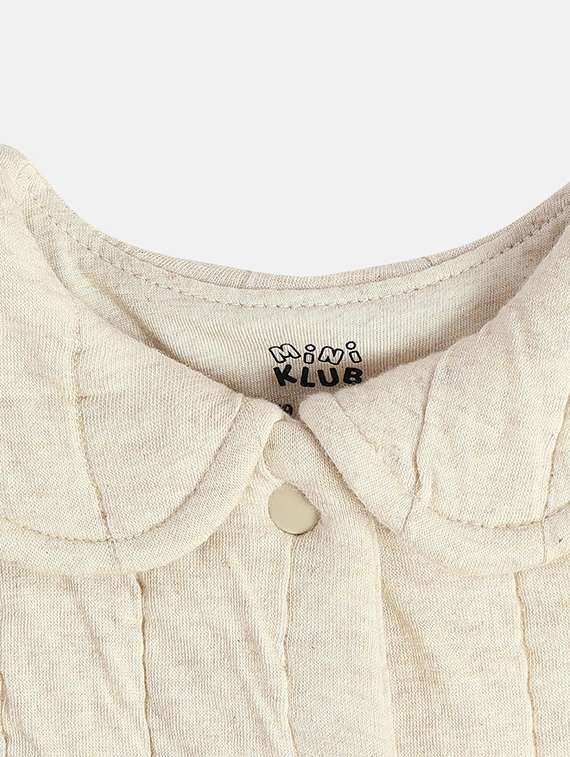 girls self design collared quilted jacket - 21620314 -  Standard Image - 2