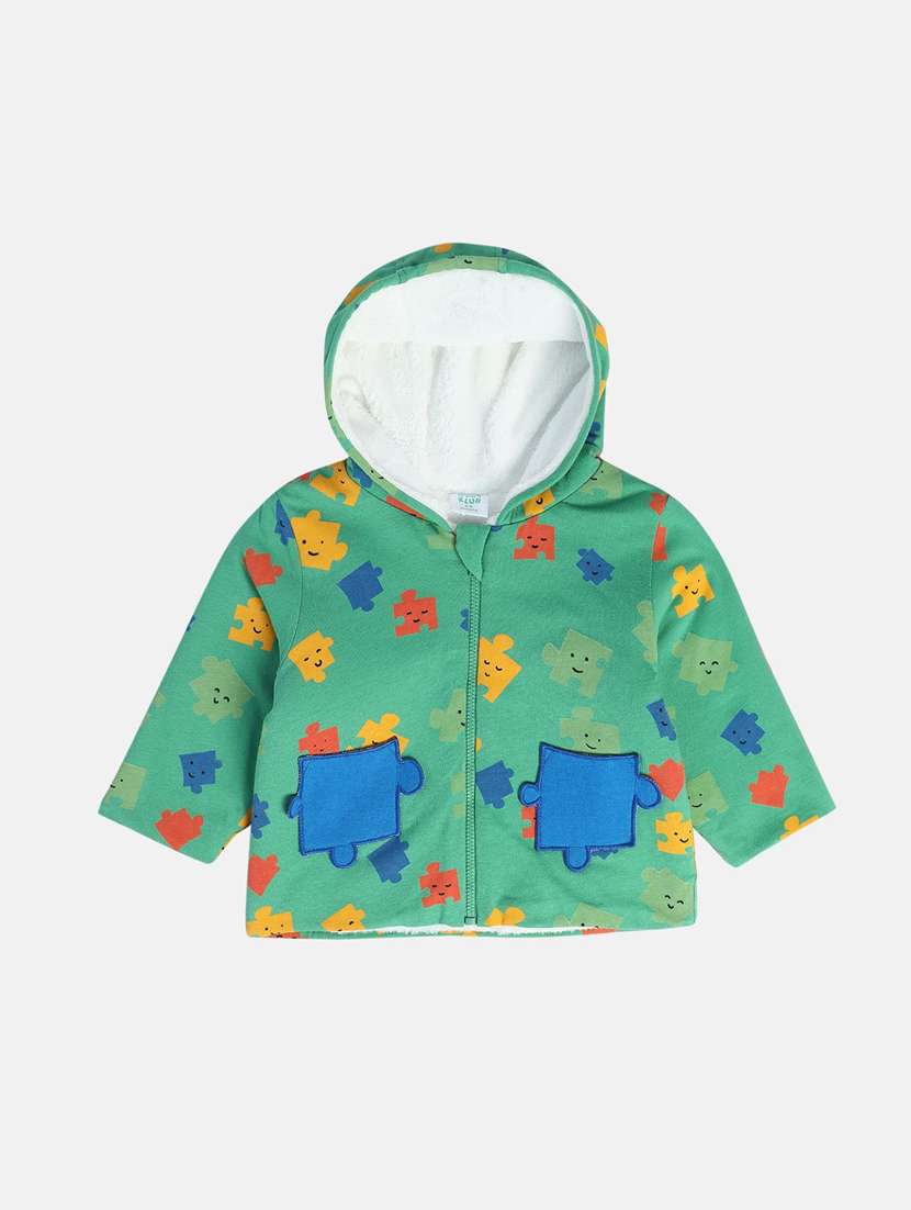 girls printed hooded jacket