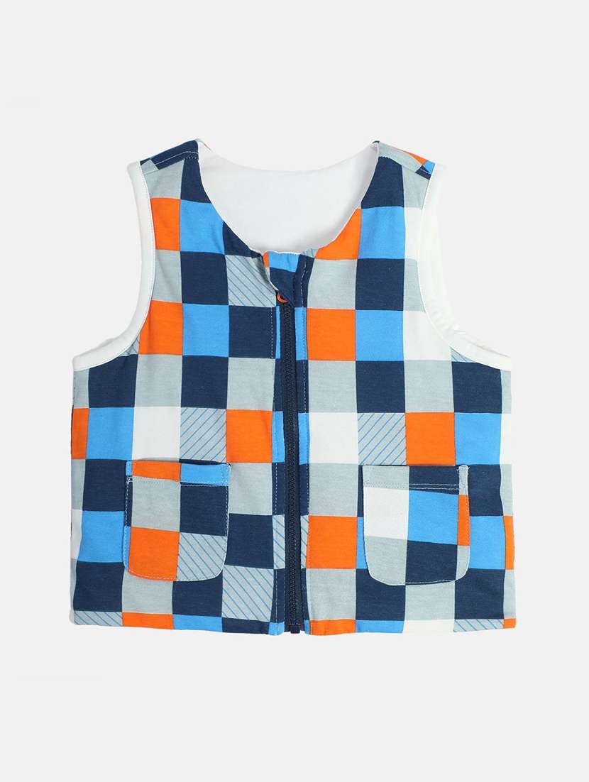 boys printed sleeveless reversible jacket - 21620357 -  Standard Image - 2
