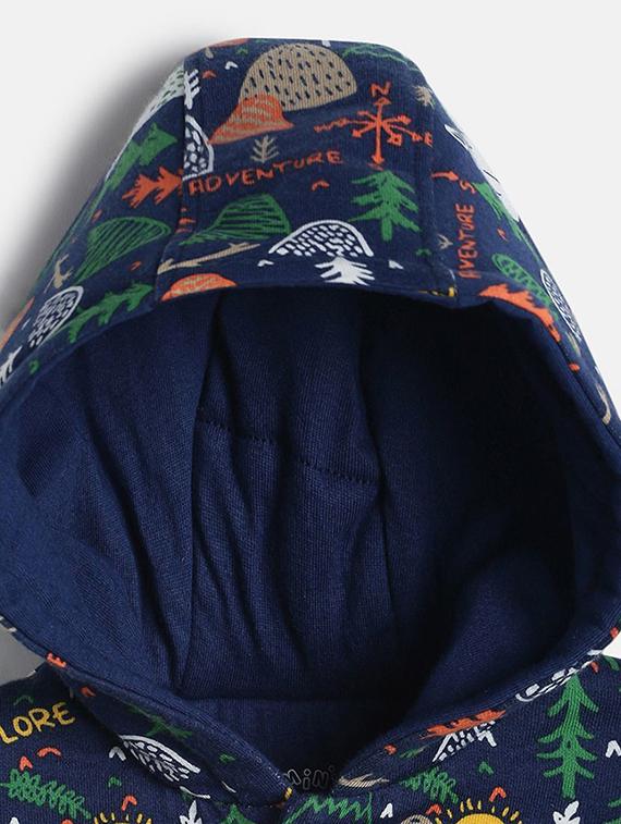 girls printed hooded jacket - 21620368 - Standard Image - 2