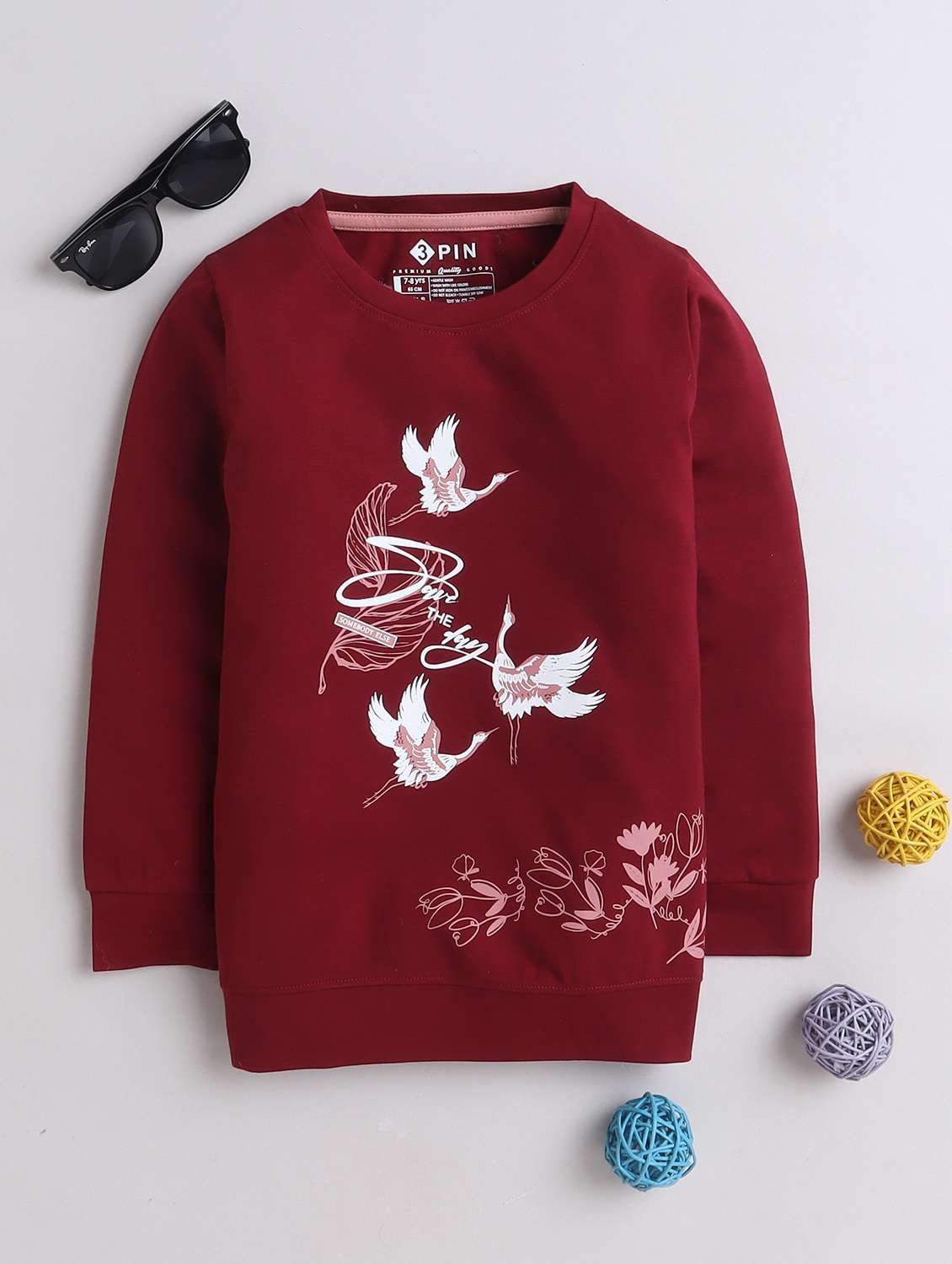 kids round neck front print tees