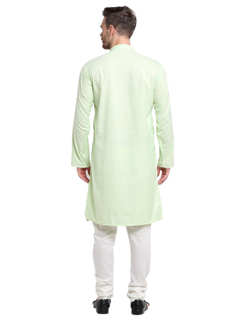 men solid long sleeve ethnic wear set - 21621060 - Standard Image - 2