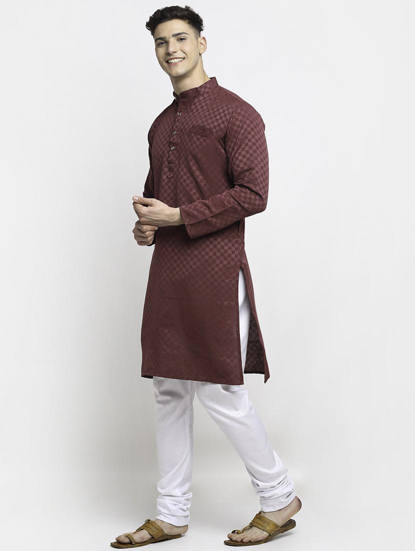 men printed long sleeve ethnic wear set - 21621066 - Standard Image - 2