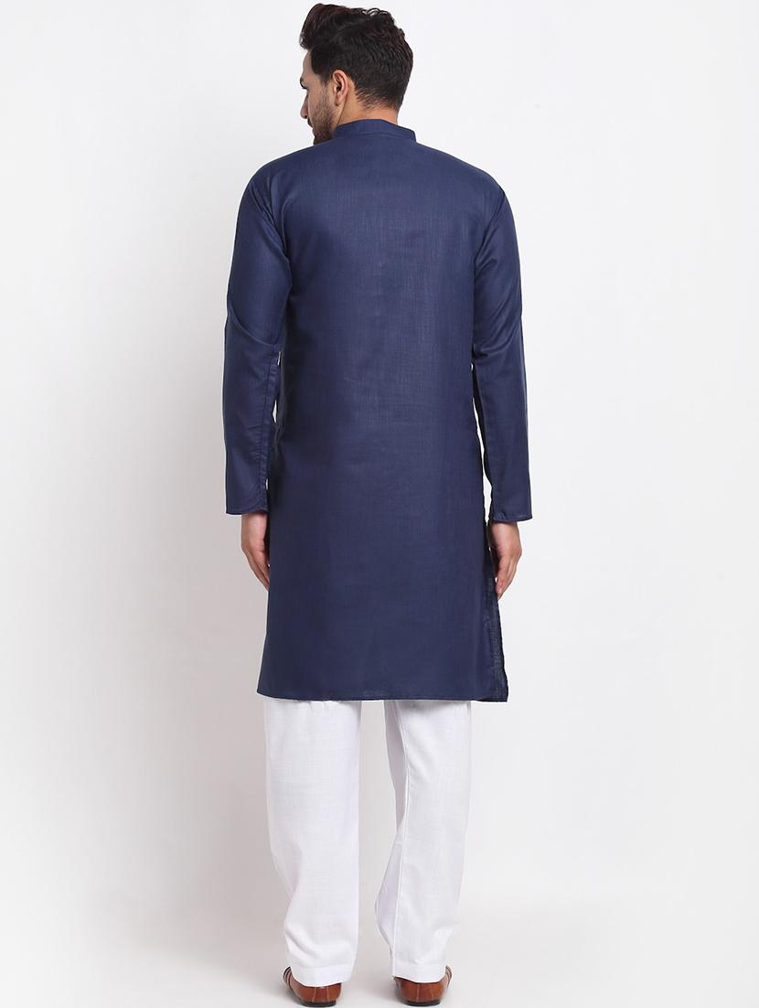 men solid long sleeve ethnic wear set - 21621102 - Standard Image - 2