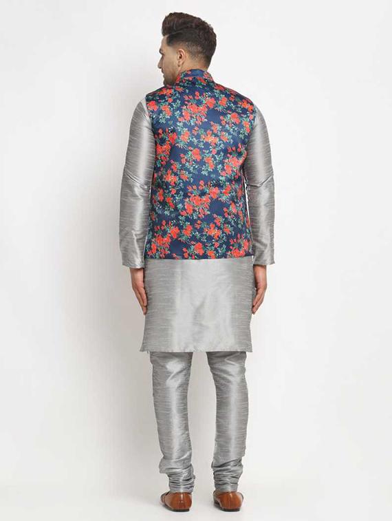 men kurta chridar with jacket ethnic wear set - 21621242 - Standard Image - 2
