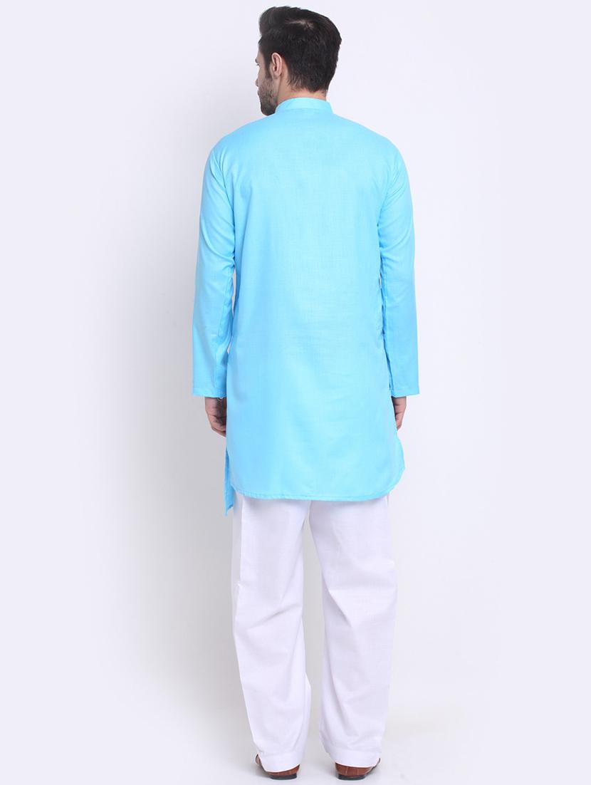 men solid long sleeve ethnic wear set - 21621418 - Standard Image - 2
