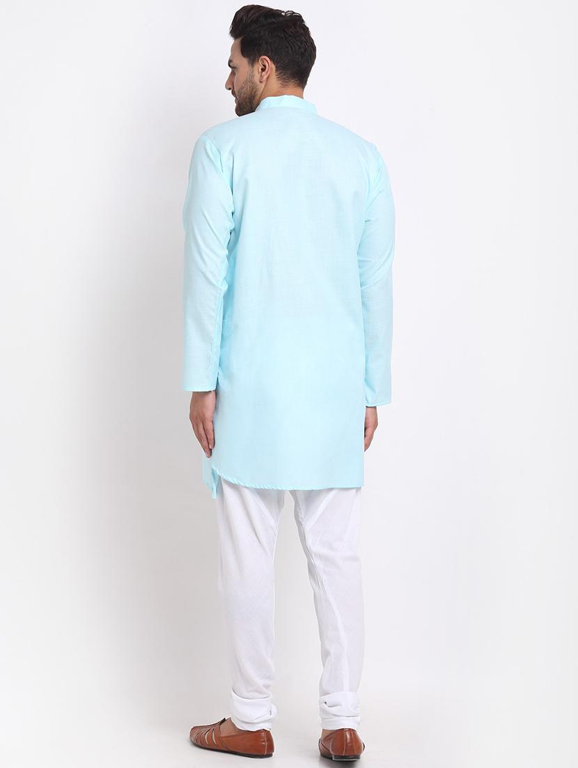 men solid long sleeve ethnic wear set - 21621421 - Standard Image - 2