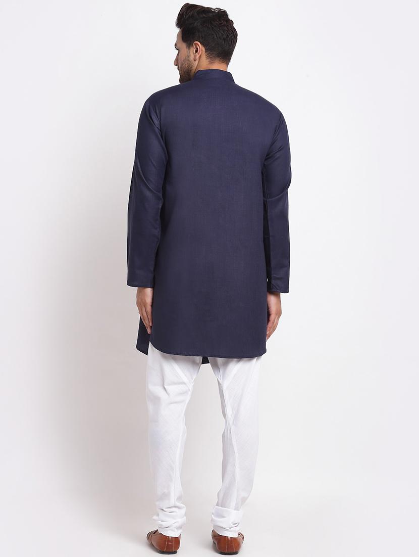 men solid long sleeve ethnic wear set - 21621427 - Standard Image - 2