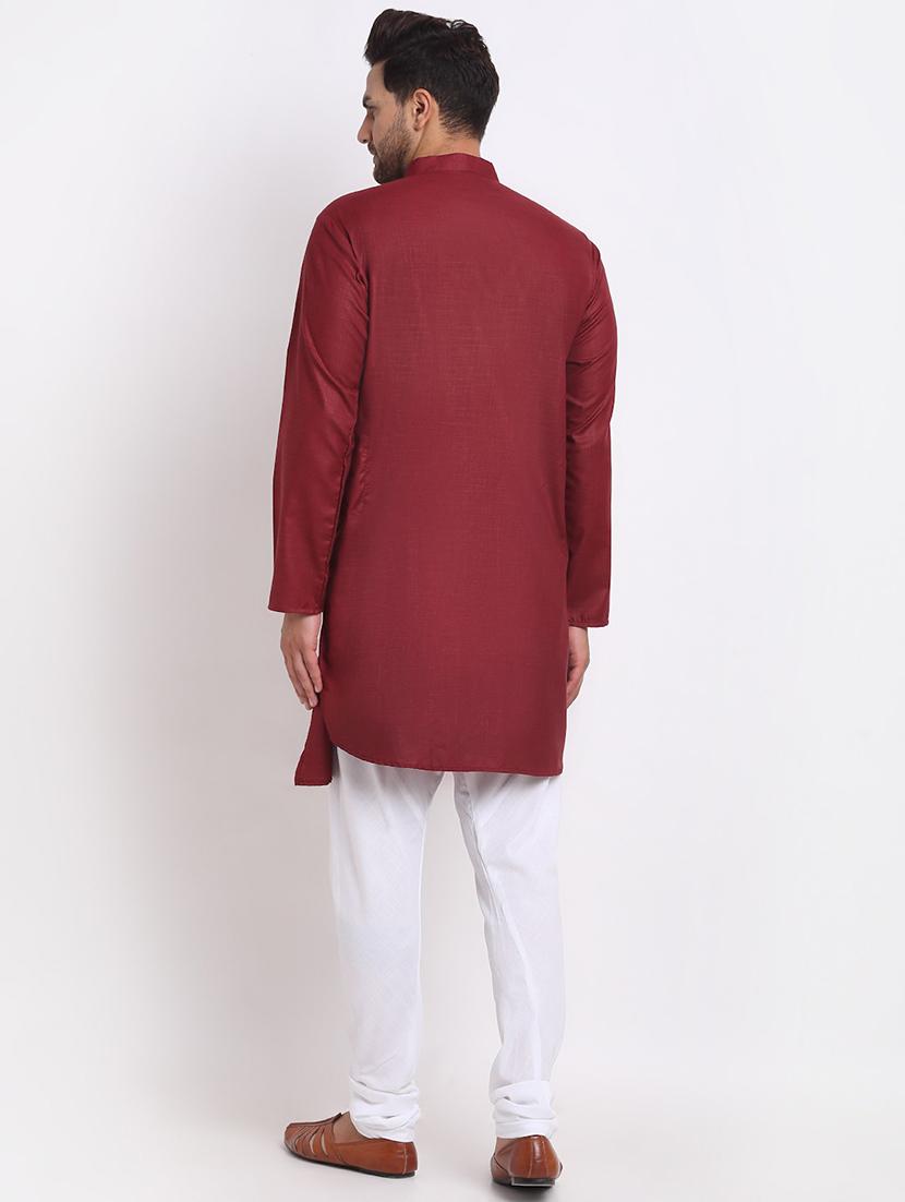 men solid long sleeve ethnic wear set - 21621429 - Standard Image - 2
