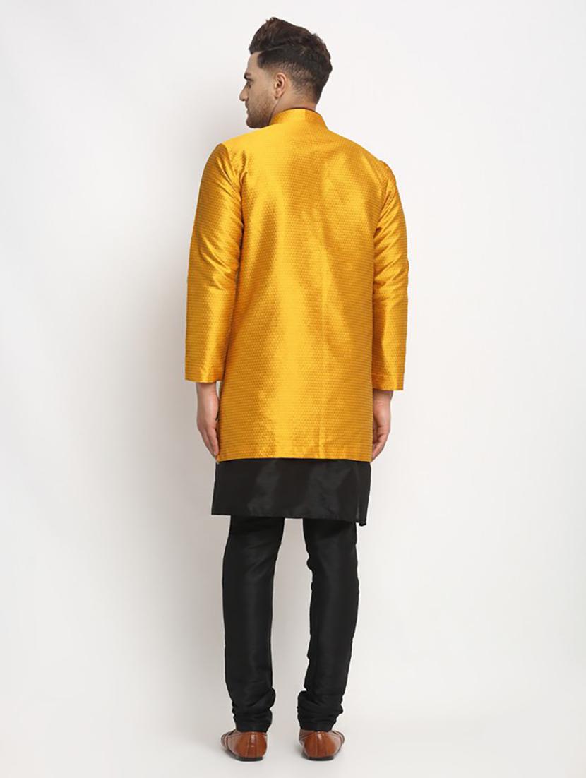 men kurta pyjama with jacket ethnic wear set - 21621598 - Standard Image - 2