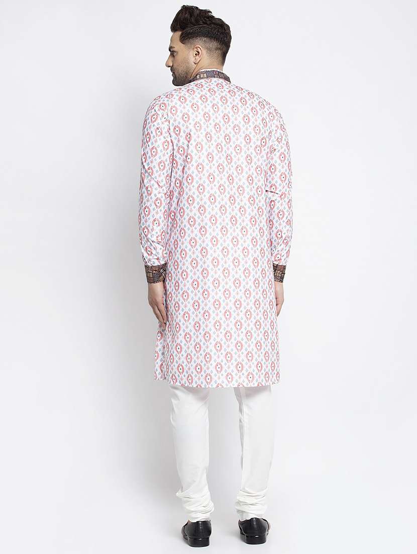 men printed kurta pyjama ethnic wear set - 21621629 - Standard Image - 2