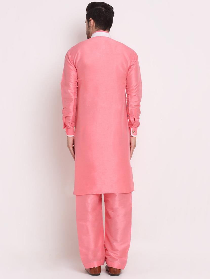 men solid kurta pyjama ethnic wear set - 21621670 - Standard Image - 2