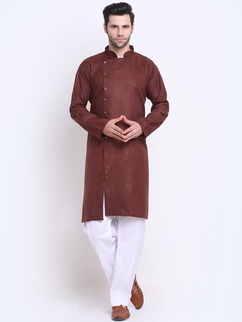men solid long sleeve ethnic wear set - 21621680 - Zoom Image - 0