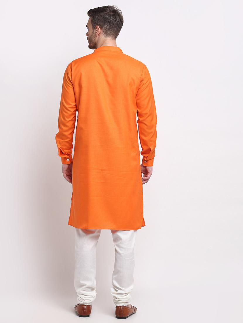 men solid kurta churidar ethnic wear set - 21621711 - Standard Image - 2