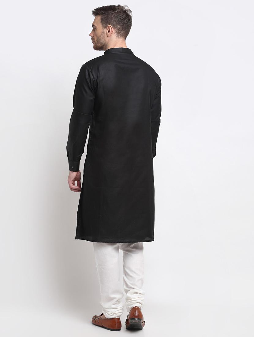 men solid kurta churidar ethnic wear set - 21621714 - Standard Image - 2