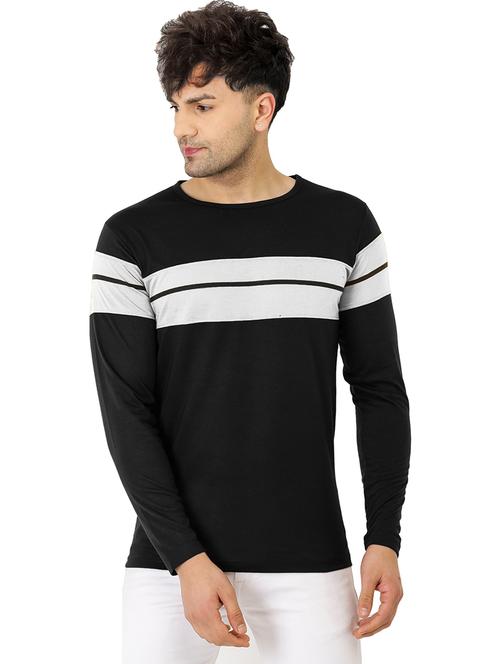 men round neck striped t-shirt - 21621782 - Standard Image - 0