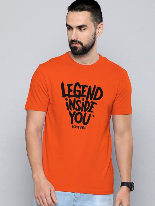 men round neck front printed t-shirt - 21621805 - Standard Image - 0