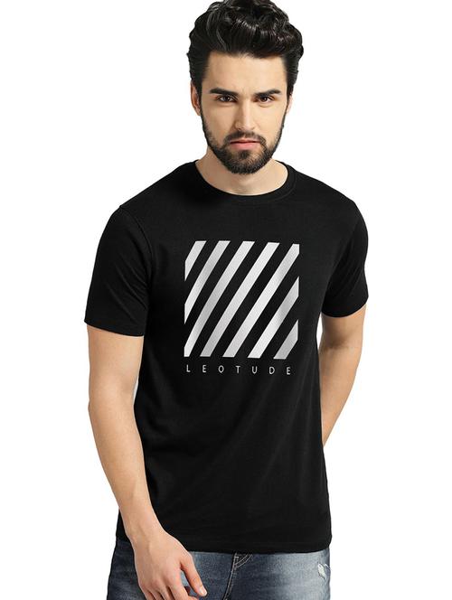 men round neck front printed t-shirt - 21621832 - Standard Image - 0