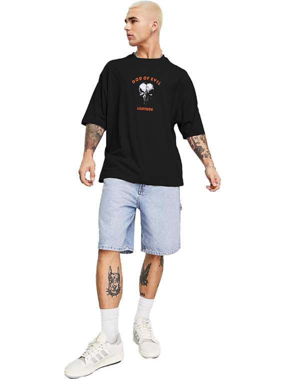 men round neck printed oversized t-shirt - 21621890 -  Standard Image - 2