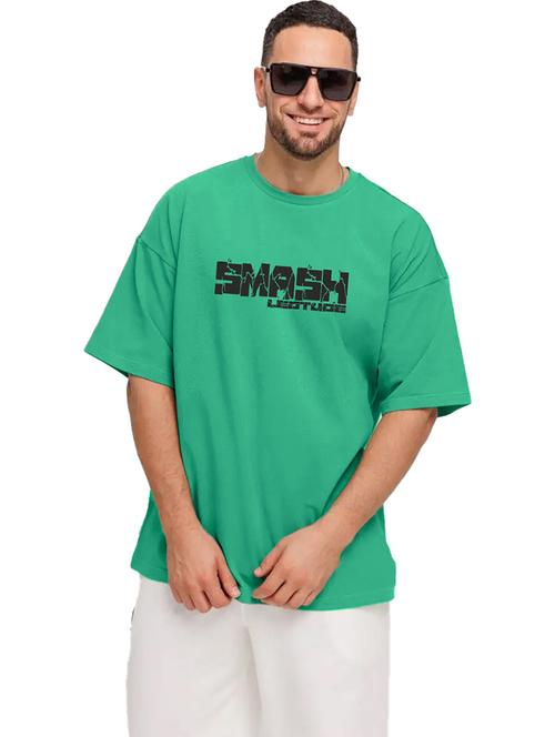 men round neck printed oversized t-shirt - 21622006 - Standard Image - 0