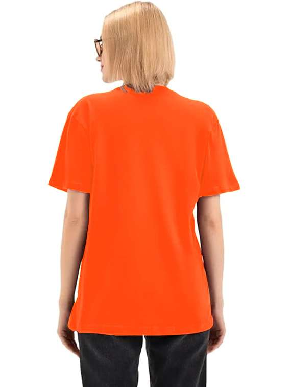 women round neck front print t-shirt - 21622073 - Standard Image - 2