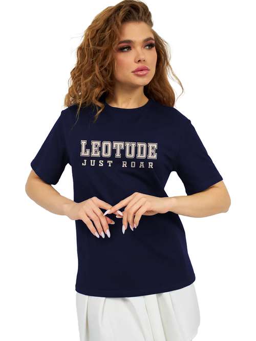 women round neck chest print t-shirt - 21622083 -  Standard Image - 0