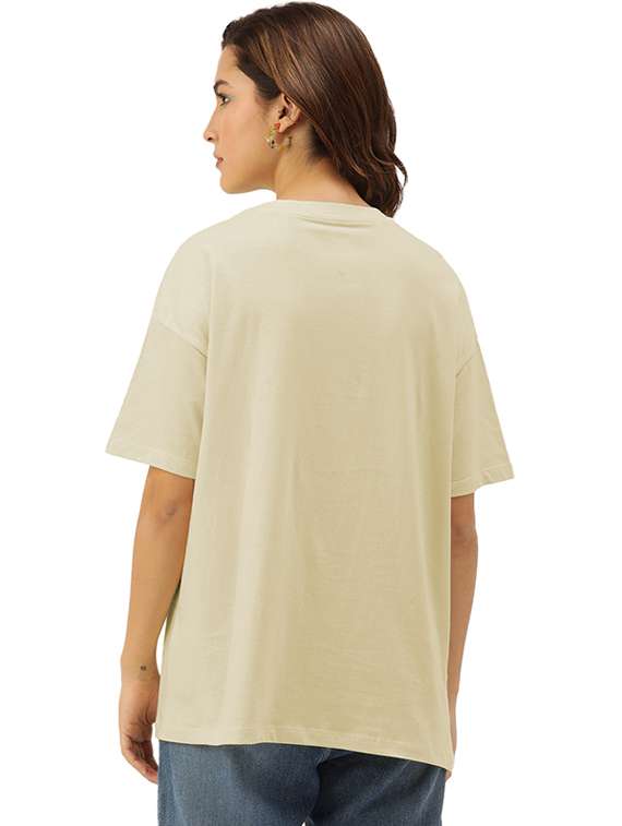 women round neck printed oversized t-shirt - 21622098 -  Standard Image - 2