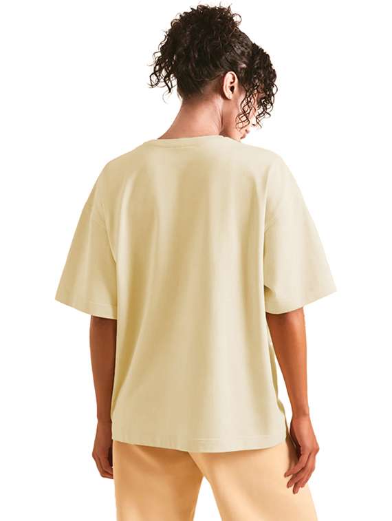 women round neck printed oversized t-shirt - 21622099 -  Standard Image - 2