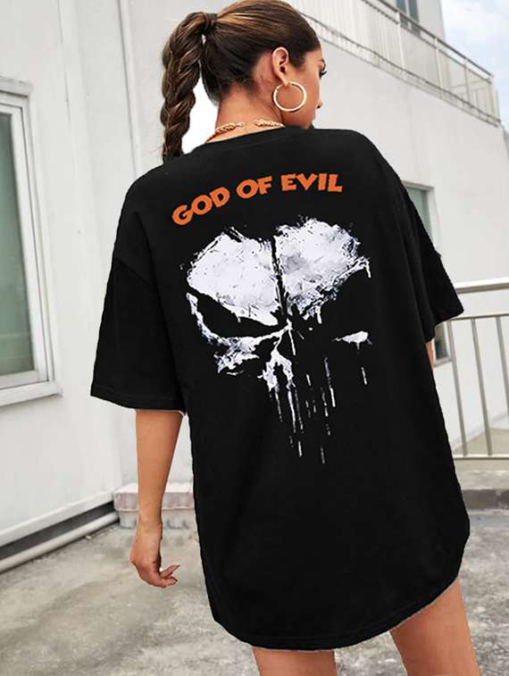 women round neck printed oversized t-shirt - 21622134 -  Standard Image - 2