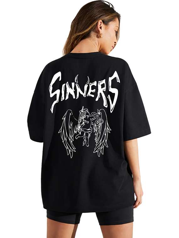 women round neck printed oversized t-shirt - 21622143 -  Standard Image - 2