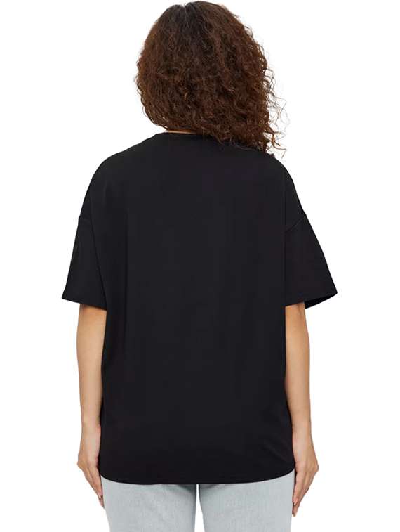 women round neck printed oversized t-shirt - 21622146 -  Standard Image - 2