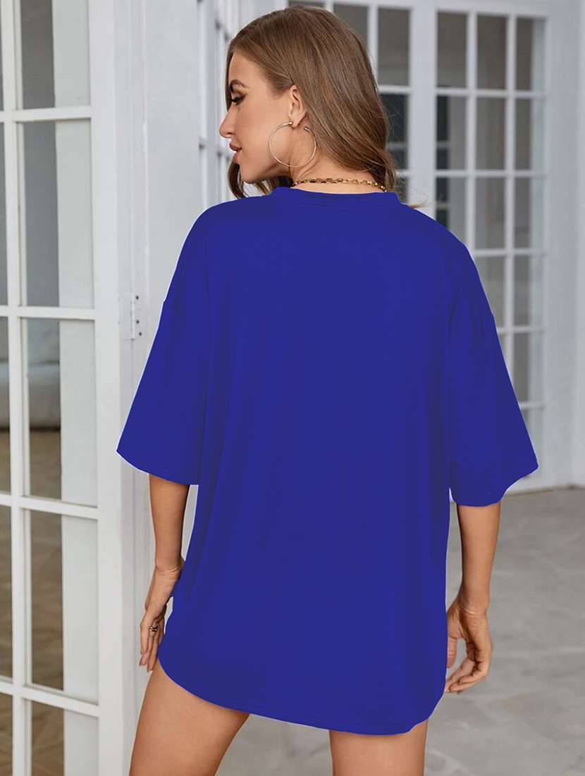 women round neck printed oversized t-shirt - 21622168 -  Standard Image - 2