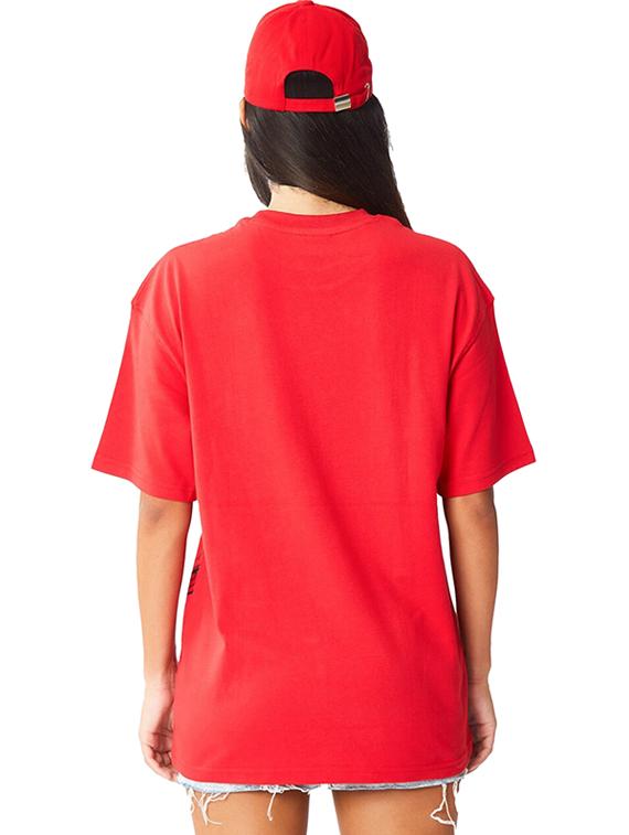 women round neck printed oversized t-shirt - 21622280 - Standard Image - 2
