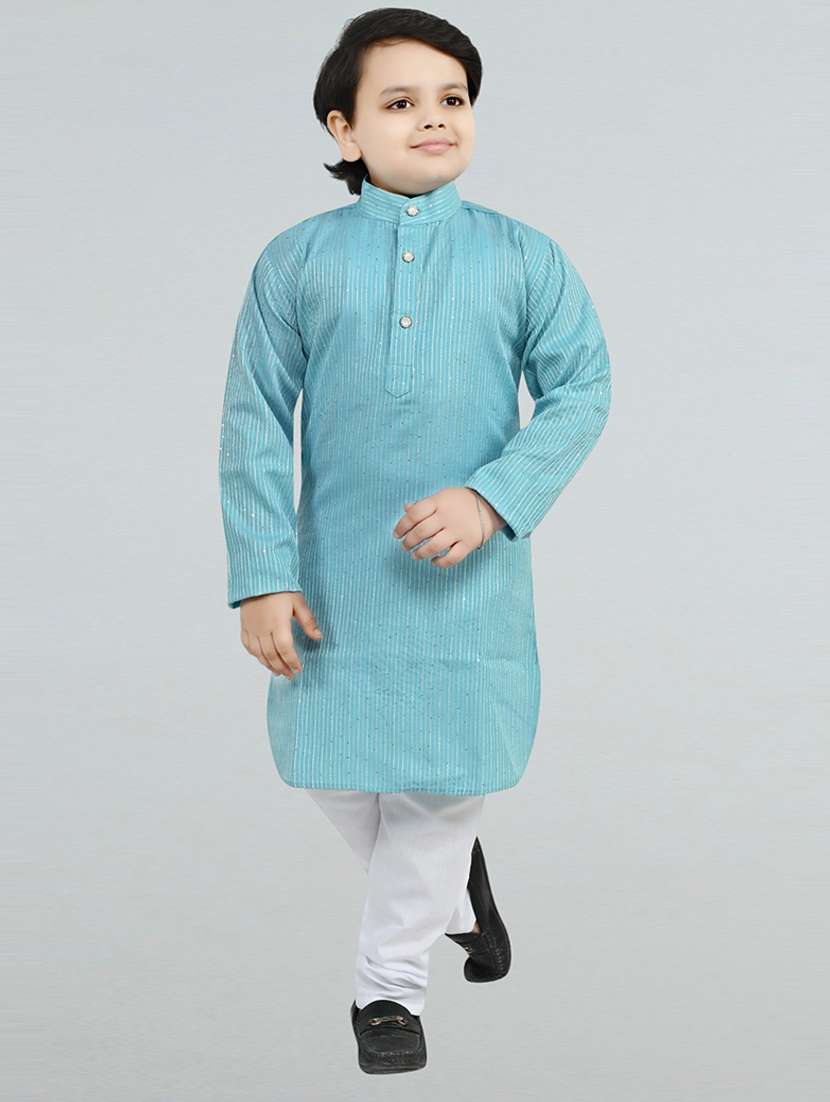 boys mandarin neck kurta payjama ethnic wear set