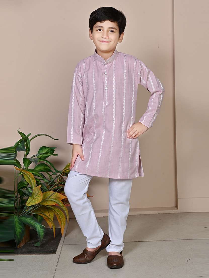 boys mandarin neck kurta payjama ethnic wear set