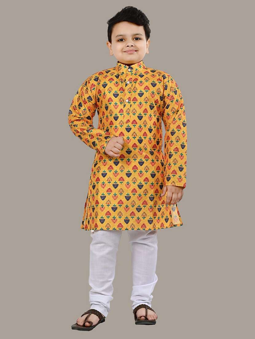 boys mandarin neck kurta payjama ethnic wear set
