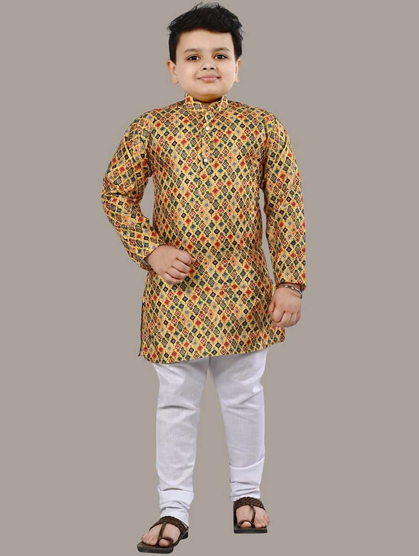 boys mandarin neck kurta payjama ethnic wear set