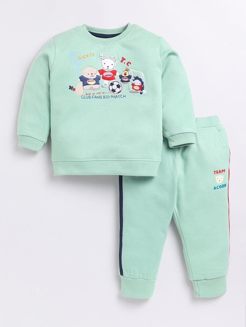 boys printed t-shirt & jogger set