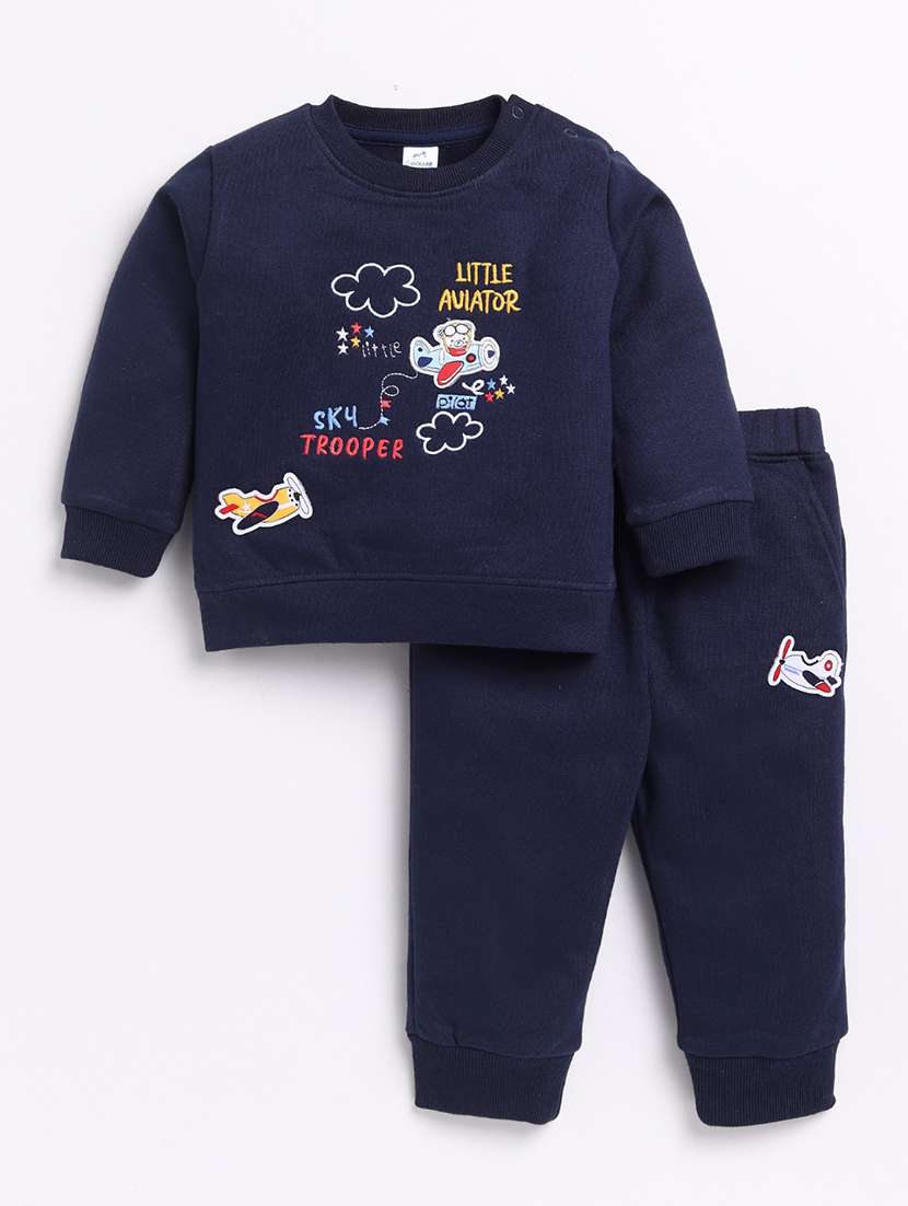 boys printed t-shirt & trouser set