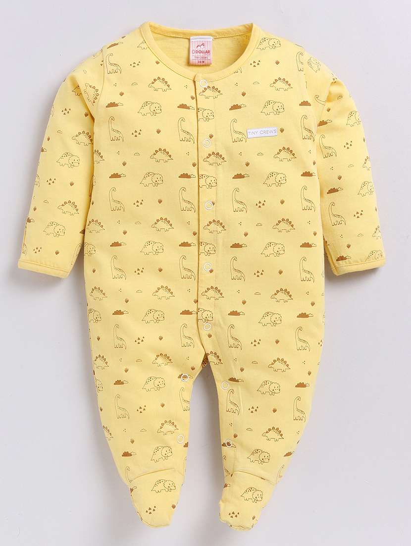 kids printed long sleeve romper