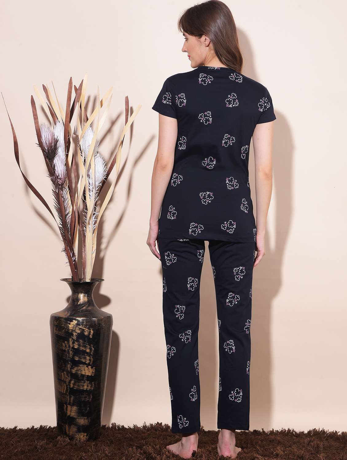 women printed pyjama nightwear set - 21624283 -  Standard Image - 2