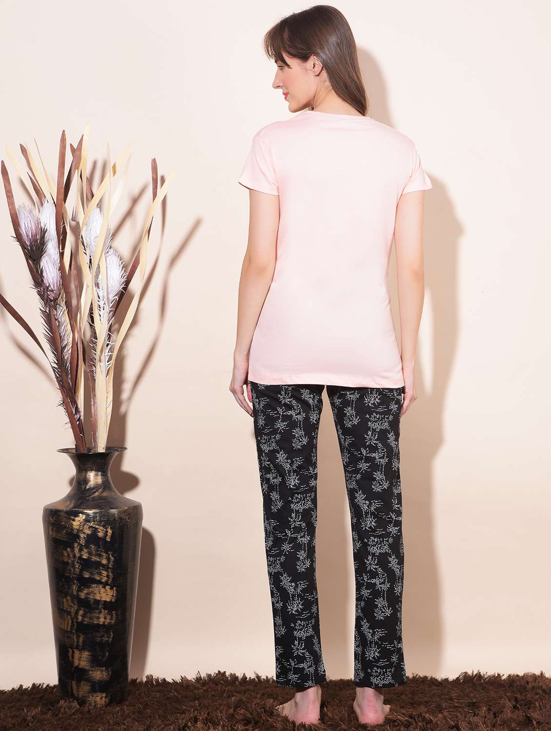 women printed nightwear pyjama set  - 21624284 -  Standard Image - 2