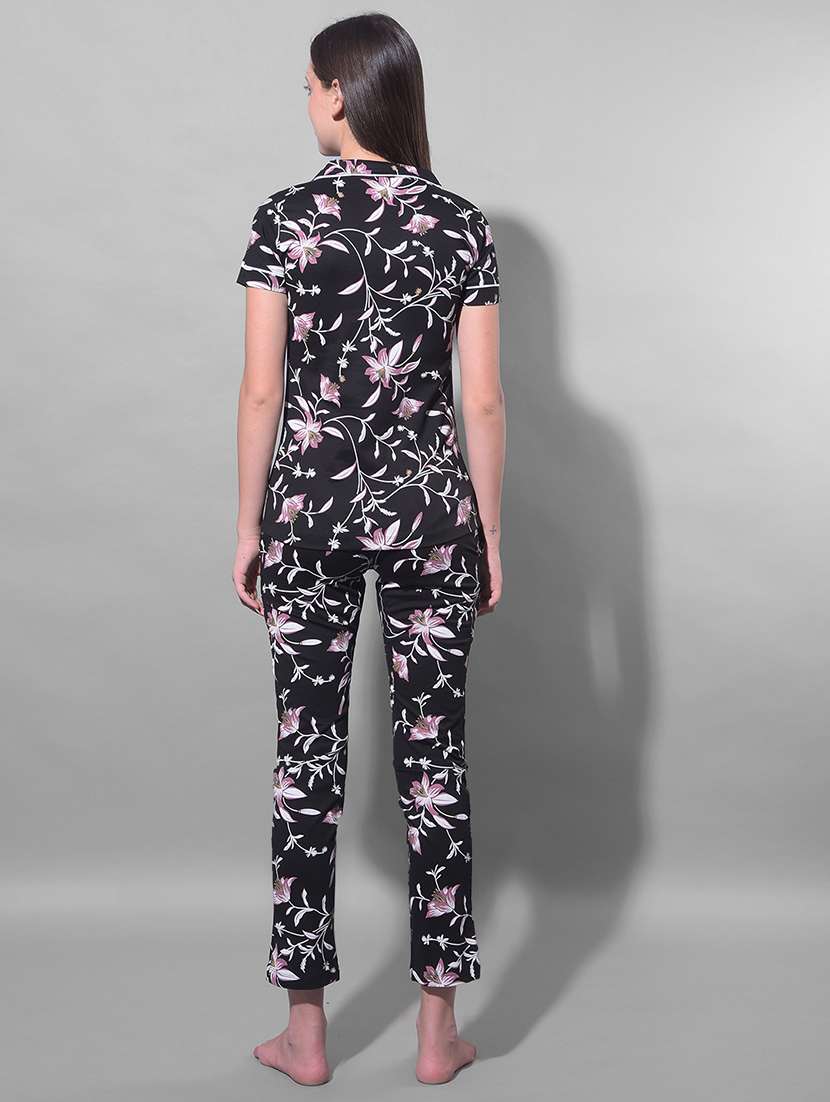 women printed pyjama nightwear set - 21624287 -  Standard Image - 2