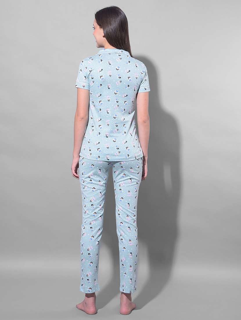 women printed pyjama nightwear set - 21624289 -  Standard Image - 2