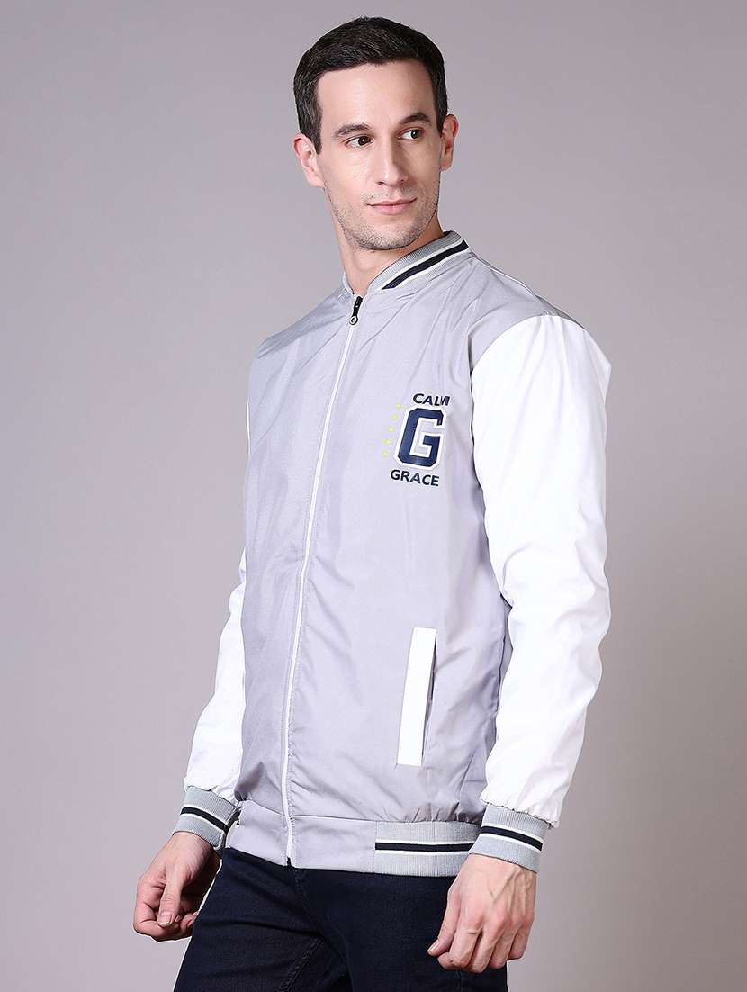 men color block long sleeve varsity jacket - 21624383 -  Standard Image - 2