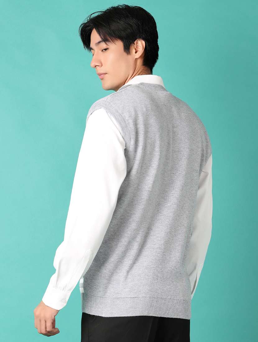 men striped sleeveless regular fit pullover - 21624403 -  Standard Image - 2