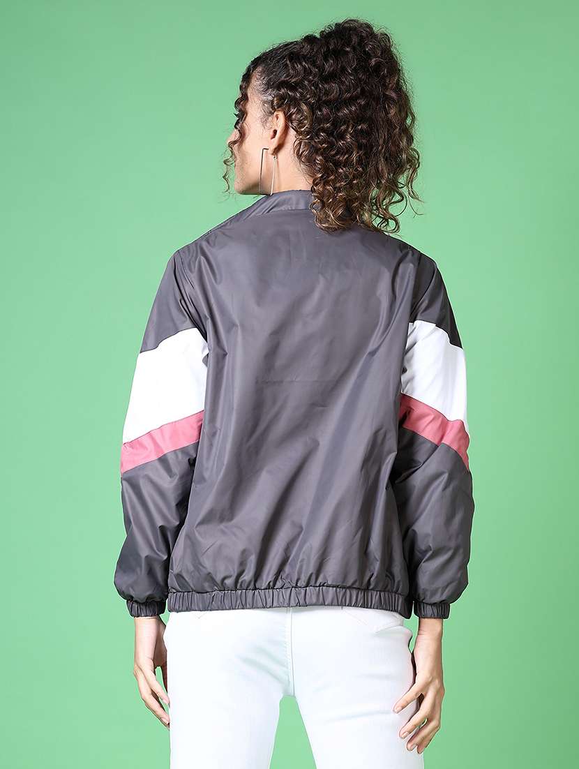 women color blocked windcheater jacket - 21624416 -  Standard Image - 2
