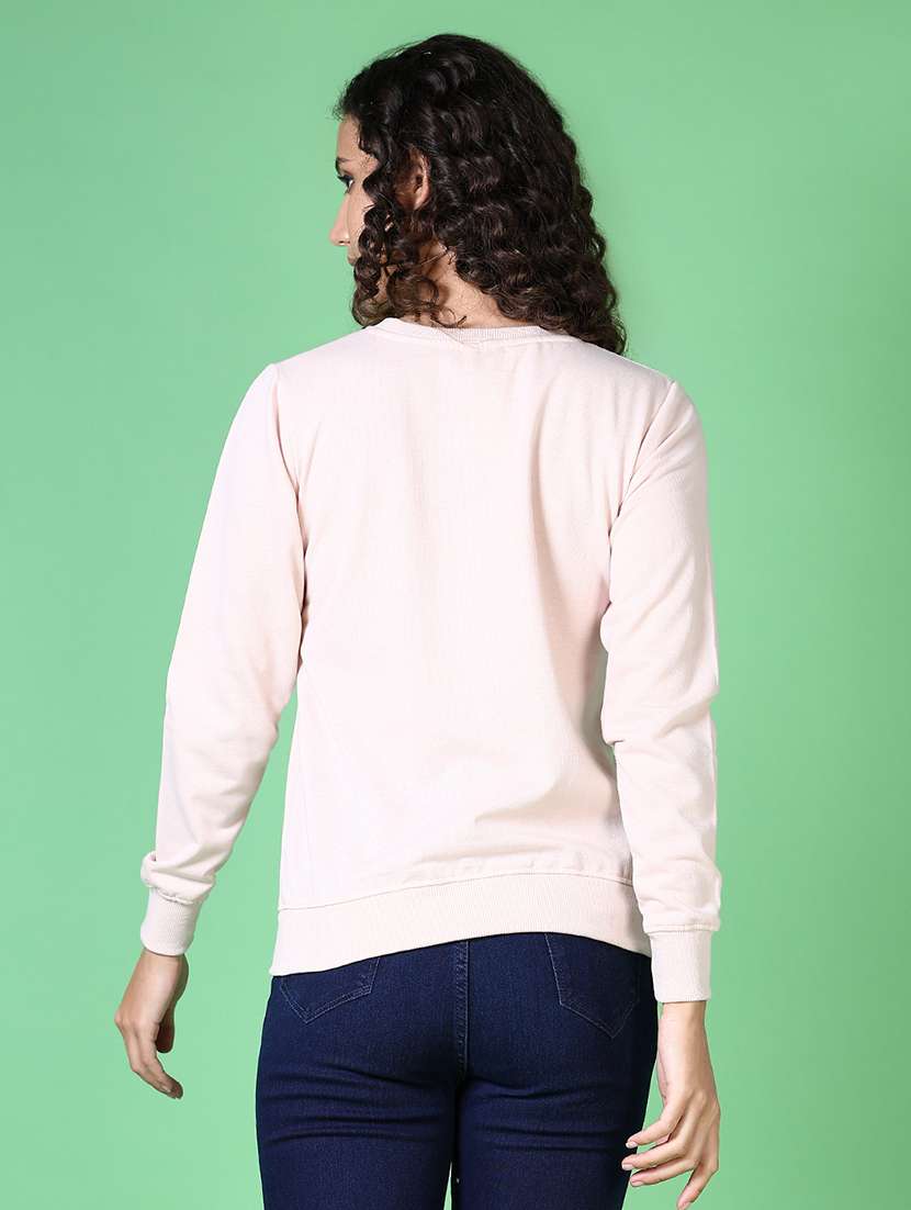 women chest print long sleeves sweatshirt - 21624450 -  Standard Image - 2